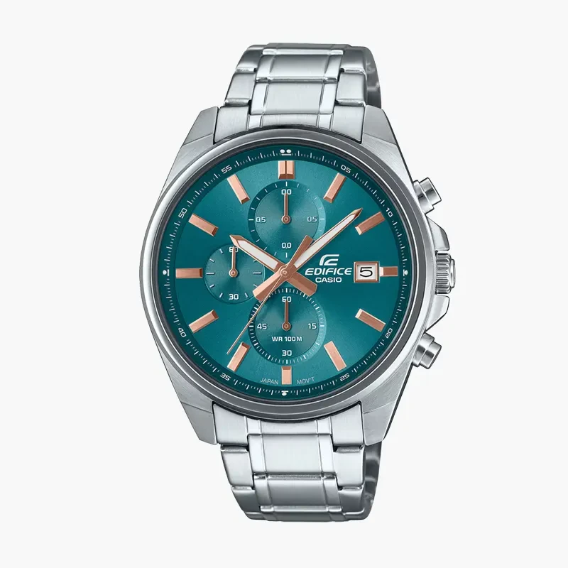 Casio Edifice Standard Chronograph Teal Blue Dial Men's Watch- EFV-610DE-2A
